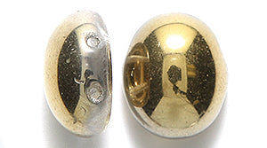 34CA212-51: CZ Candy Oval Two Hole Golden Crystal 10x12mm 120PC