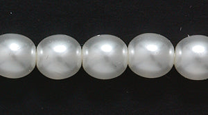 6GP612-T: CZ Glass Pearl White On Crystal 6mm 500PC