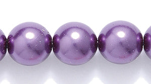 8GP698: CZ Round Cultura Pearl Metallic Violet 8mm 150PC