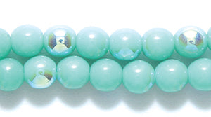 4RD585-OP: CZ Round Turquoise Green AB 4mm 1000PC