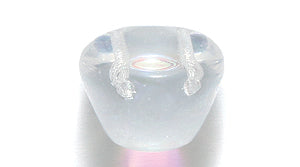 25DP512: CZ Gum Drop Crystal AB 2 Hole 10x12mm 48PC