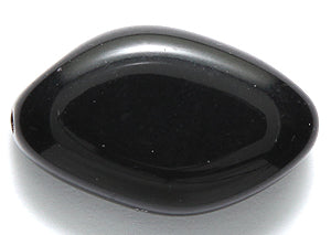 CZ5454: CZ Flat Oval Black 15x24mm 300PC