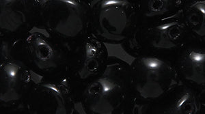 6CA109: CZ Candy Two Hole Black 6mm - 450PC