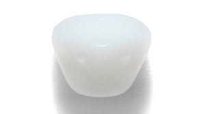 25DP110: CZ Gum Drop 2HOLE Alabaster 10x12mm-48PC