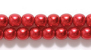 4GP646: CZ Round Pearl DK Red 4mm 1000PC