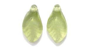 62LF283: Drop Leaf With Veins TR Olive Green 6x12mm 750PC