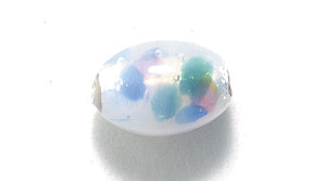 32CZ400: Czech Oval Light Multi Color Foil Lined 8x11mm 1 Piece