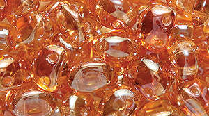 30CA353-H: CZ Candy Oval Two Hole Honey 4x6mm 600PC