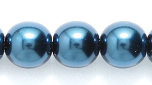 8GP677: CZ Glass Pearl DK Navy Blue 8mm 200PC