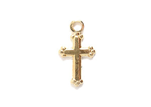 FI736-G: Metal Cross Gold 7x12mm-12PC