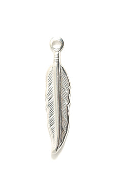 20FI650-S: Feather Charm SIL 20mm-12PC