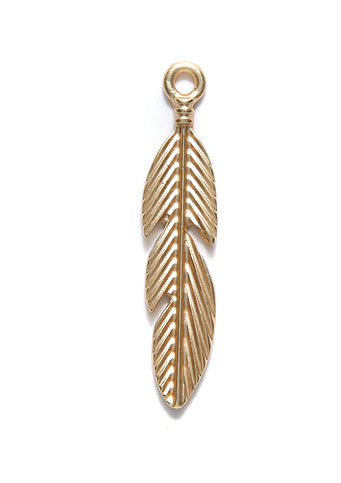 FI1870-HG: Feather Charm 31mm SHG 1PC