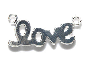 KP137-S: Pendant 2 Loop Love 23mm Silver PLT-1PC