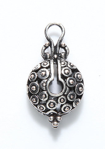 ME4038-AS: Drop Dots ANT Silver 16x29mm 3PC