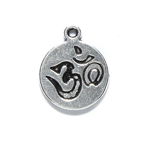 ME4223-S: CHARM Om Symbol Silver 13mm-20PC