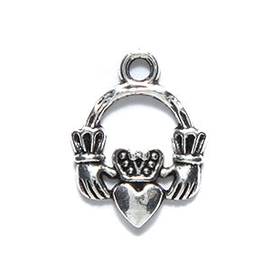 ME4250-S: CHARM Claddagh Ring Silver 14mm-40PC