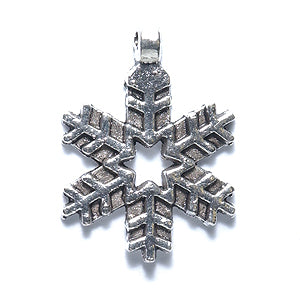 RP3014-S: Snowflake PNDNT 16x22mm Zinc Alloy-35PC