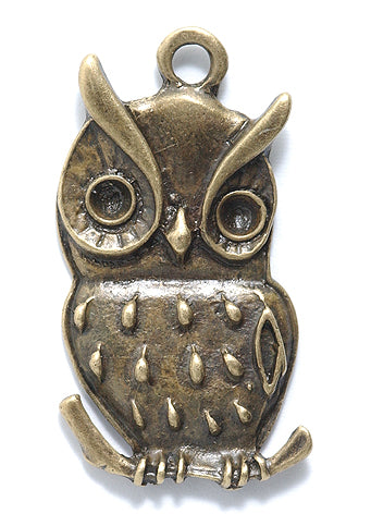 ME5507-AB: PNDNT Owl ANT Brass 20x38mm-5PC