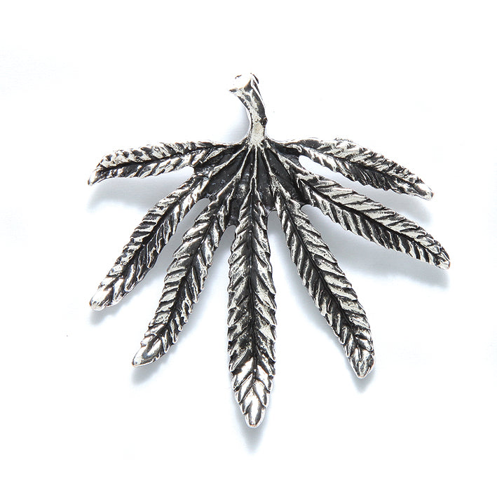 ME5488-S: PNDNT Marijuana Leaf Silver 44x42mm-5PC