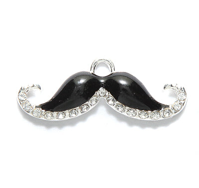 ME5787-09: Black Epoxy Mustache R/S 10x30mm 3PC