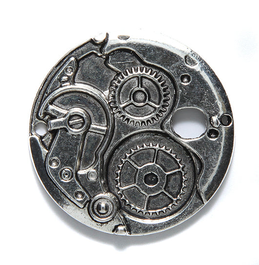 ME4262-S: CHARM Steampunk Gears Silver 37mm-5PC