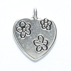 ME5354-S: CHARM Heart Flower Design 16mm-15PC