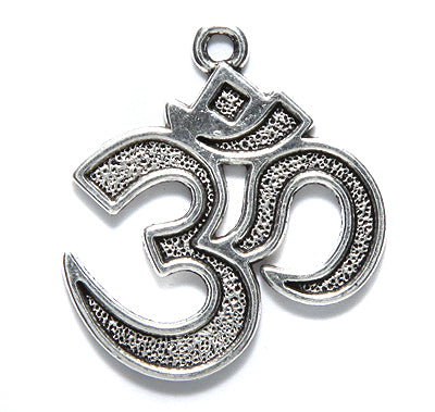 ME4221-S: CHARM Om Symbol Silver 27x30mm-10PC