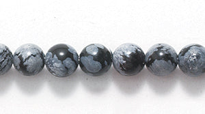 4ST410: Snowflake Obsidian Round 4mm