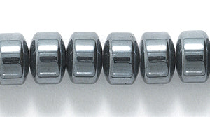 76ST403-TH: Hematite Thick Rondell 3-4x6mm