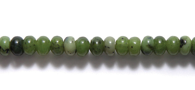 71ST406-8: Canadian Jade Rondelle 6mm 8 " 50PST