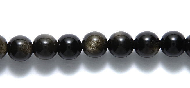 8ST410-G2: Golden Obsidian Round 8mm