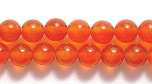 4ST428: Carnelian Agate Rounds 4mm