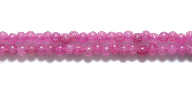 3ST622-PK: Dyed Quartz Round 3.5mm Pink 13"