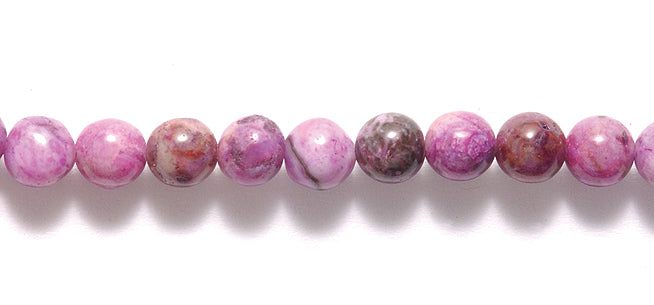 6ST412-P: Purple Crazy Agate Round 6mm