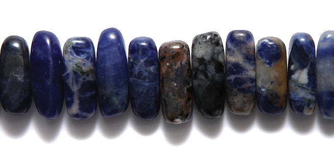 52ST424: Sodalite Flat Chip 5x15mm 8in 39PST