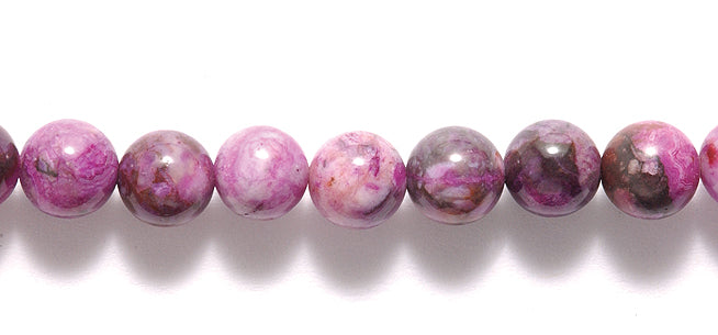 8ST412-P: Purple Crazy Agate Round 8mm