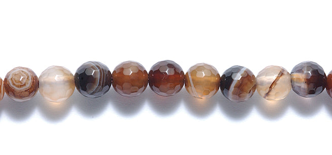 6ST458-F: Banded Agate FC Round 6mm