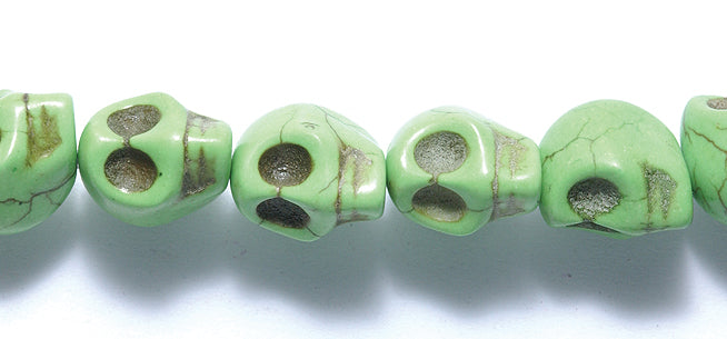 1ST50-G: Skull Magnesite Green 10x12mm