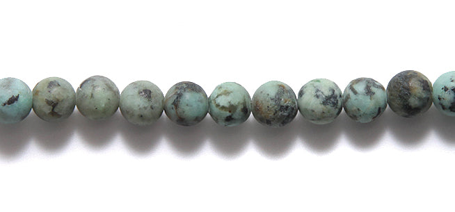 6ST433-8M: African Turquoise Matte Round 6mm