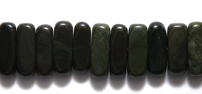 52ST406-2: African Green Jasper 5x15mm 8 " 38PC Av