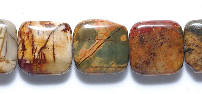 53ST451-16: Cherry Creek Jasper Square 16mm