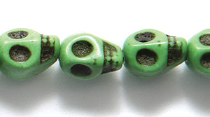 4ST50-G: Magnesite Skull Green 6x8mm