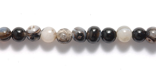 6ST458: Banded Agate Round 6mm