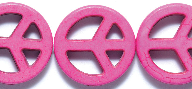 ST633-25P: Peace Sign Pink 25mm