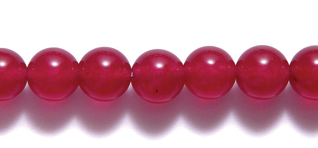 10ST194: Ruby Red Jade Round 10mm