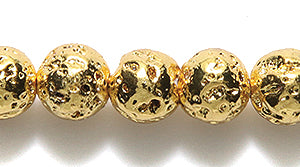 ST5702-6GL: Gold Lava Rock Heated 6mm