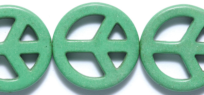 ST633-25G: Peace Sign Green 25mm