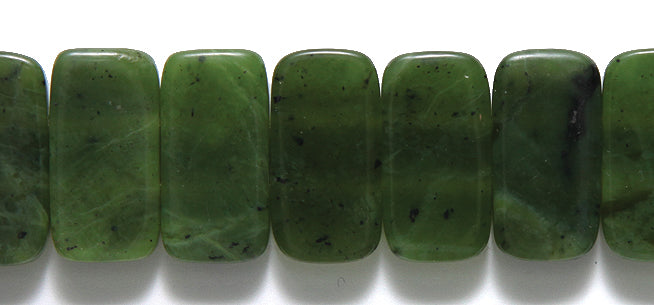 56ST406-2: Canadian Jade 2-hole Rectangle 10x20mm 4PC