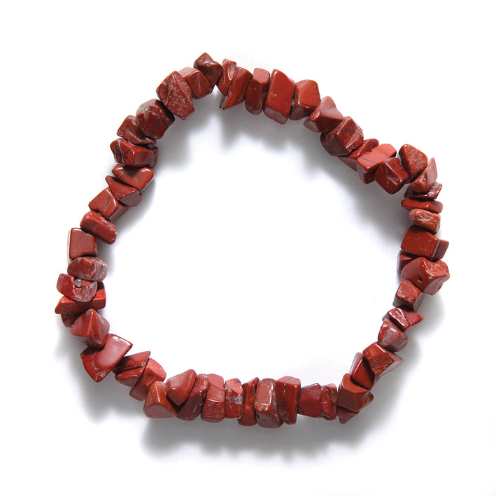 ST5602-62: Stretch Bracelet Red Jasper Chips