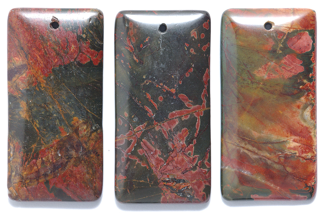 ST451-10: Cherry Creek Jasper Rectangle 30x60mm 1PC